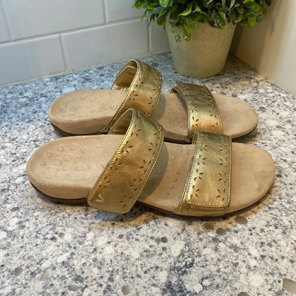 Vionic Gold Sandals - Picture 1 of 5